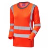 Leo Workwear Lydford Class 2 Hi-Vis Orange Women's Long Sleeve T-Shirt Leo Workwear Lydford Class 2 Hi-Vis Orange Women's Long Sleeve T-Shirt